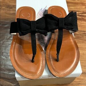 Jessica Simpson Black Bow Sandals